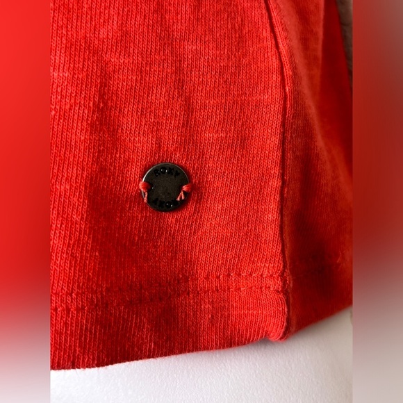 NWT Roxy Flirty Feels Coral Orange Ruched Adjustable Strap Cropped Tank Top M - Picture 6 of 10